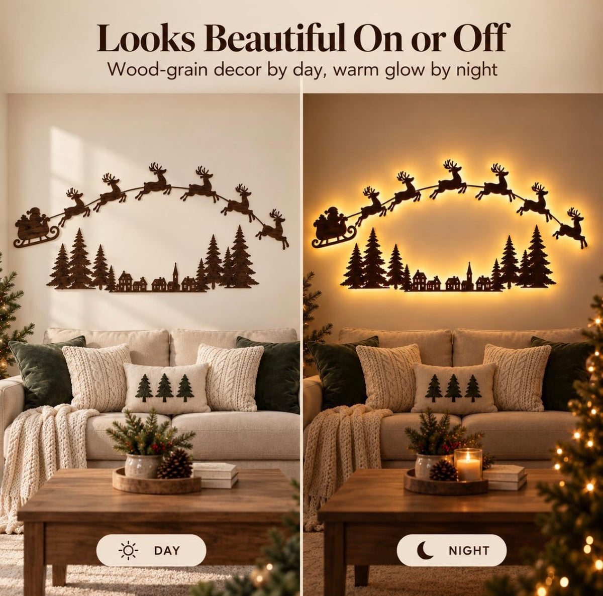 Reindeer Sleigh Press On
