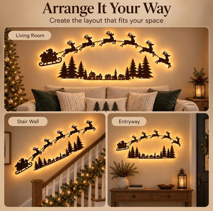 Reindeer Sleigh Press On